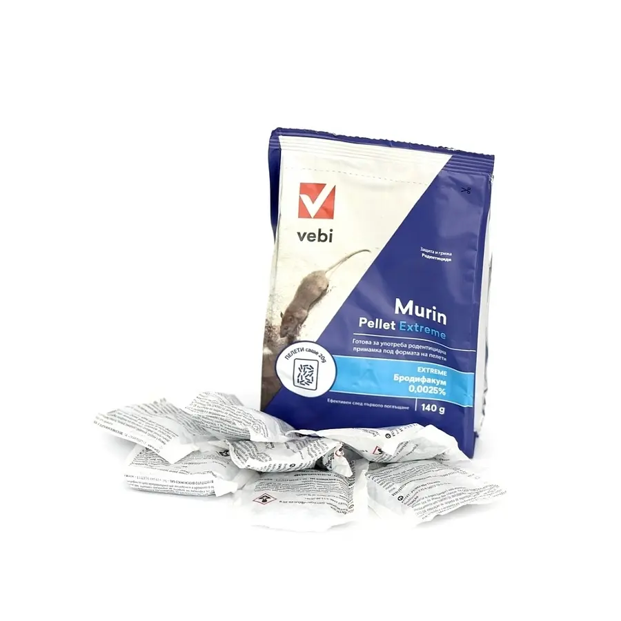 Пелети за контрол на мишки и плъхове – Vebi Murin Extreme