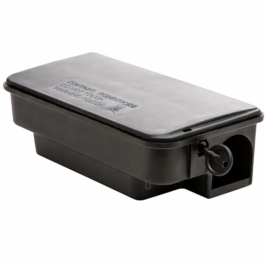 Дератизационна кутия КОРАЛ с ключ за безопасно поставяне на отрови и капани за мишки и плъхове