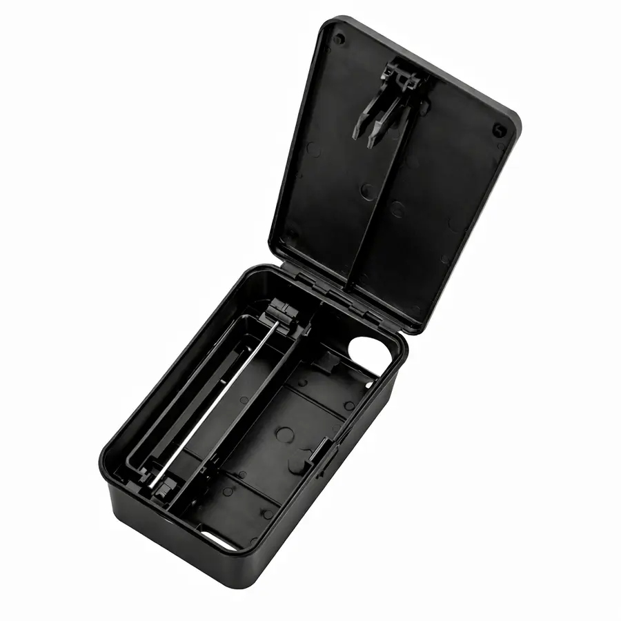 Отворена дератизационна кутия КОРАЛ с ключ – вътрешно разположение за примамки и капани за мишки и плъхове