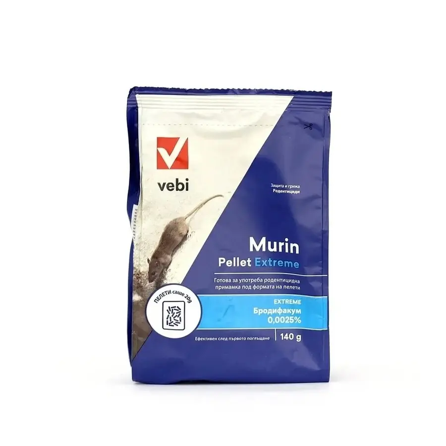 Пелети против мишки и плъхове Murin Pellet Extreme 140 g
