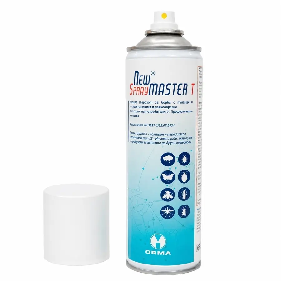 Инсектициден аерозол Spraymaster T 500 мл против дървеници, хлебарки, бълхи и мравки