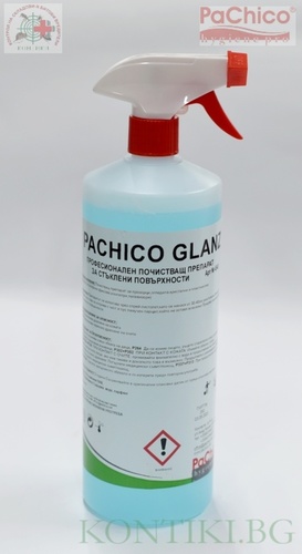 PaChico Glanz Препарат за стъкла, почистване на стъклени повърхности с помпа 1 L