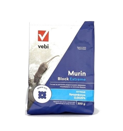 Восъчни блокчета против мишки и плъхове Murin Block Extreme – 300 g