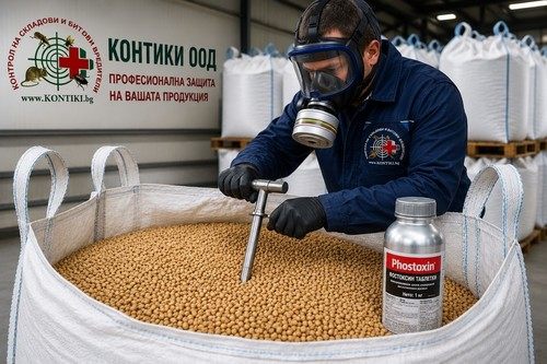 Фумигация на нахут в Big Bag, контейнери и кораби | Контики